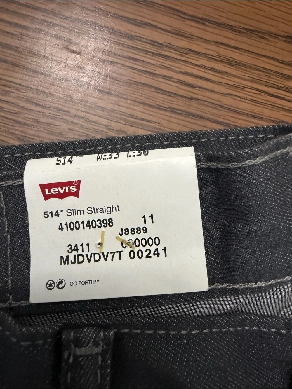 Levi's Men's Charcoal Straight Jeans